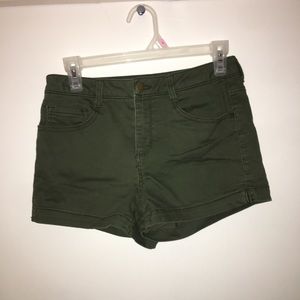 Olive Green Rewash Jean Shorts Size 9